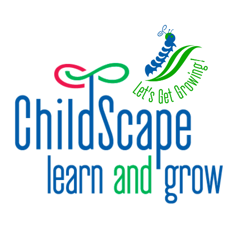 ChildScape Learn and Grow logo with caterpillar