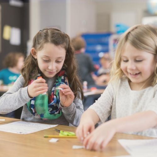 kids doing crafts